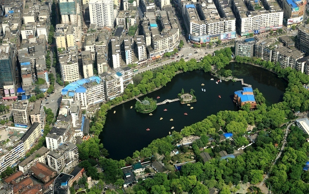 航拍岳屏公园 衡阳 城市 航拍 航摄 航片 俯瞰 城区 岳屏公园 航拍影像 人文景观 旅游摄影