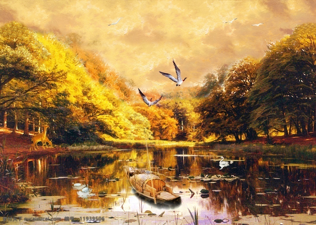 分层 碧水 灿烂 草船 朝霞 船 大雁 鹅 油画 风景 模板下载 油画风景 漂亮 山水风景 山水画 山水油画 油画山水 风景画 风景油画 河流 流水 湖泊 树林 红叶树 黄叶树 梅花鹿 仙鹤 鸭子 鲜花 荷花 荷叶 浮萍 石头 绿草 远山 祥云 辉煌 霞光 流水生财 世外桃园 人间仙境 源文件 装饰素材