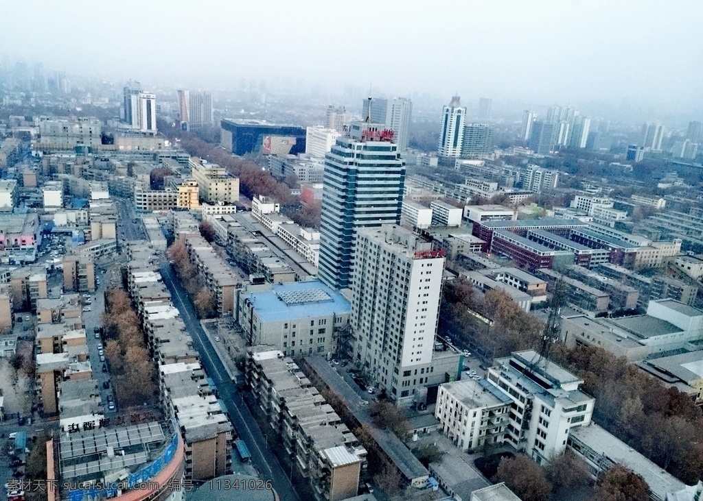淄博高空全景 淄博 全景 高空 俯拍 建筑园林 建筑摄影