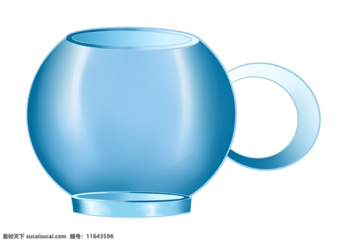 蓝色 玻璃 茶杯 容器 玻璃容器 蓝色茶壶 玻璃茶杯 茶杯插图 蓝色玻璃茶杯 精美