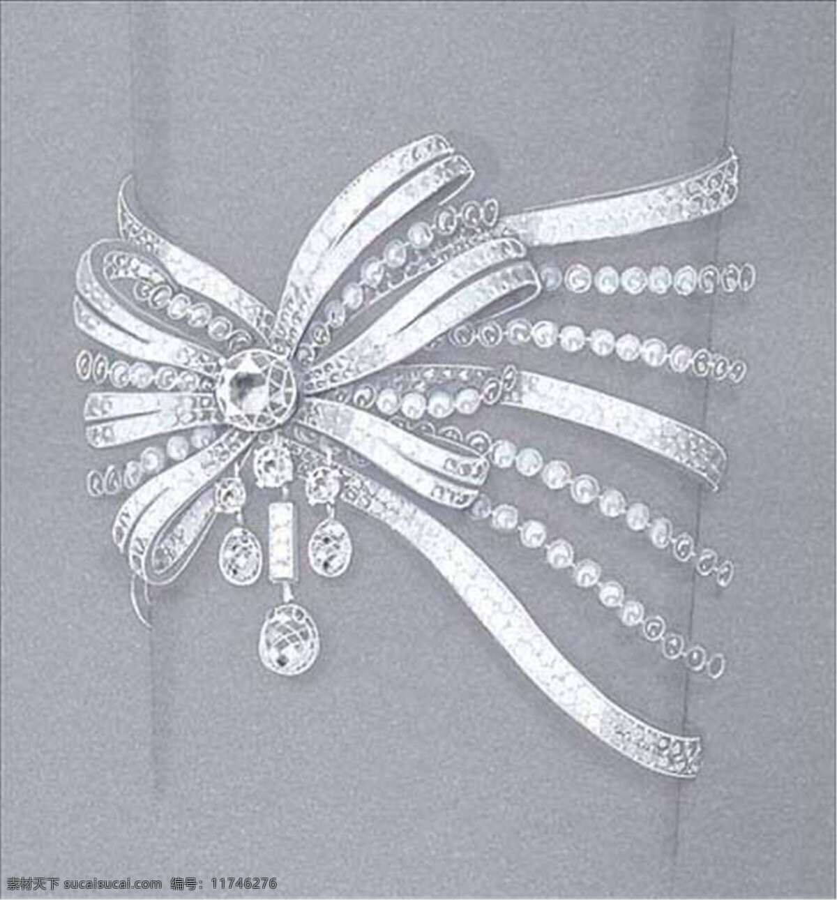 银色 手链 手绘 珠宝 时尚 创意 潮流 新颖 美丽 灰色