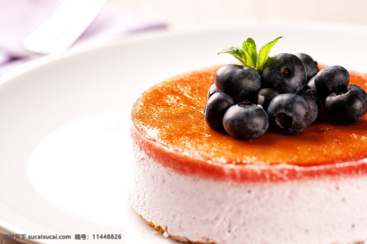 美味 蓝莓 蛋糕 生日蛋糕 无糖 生日