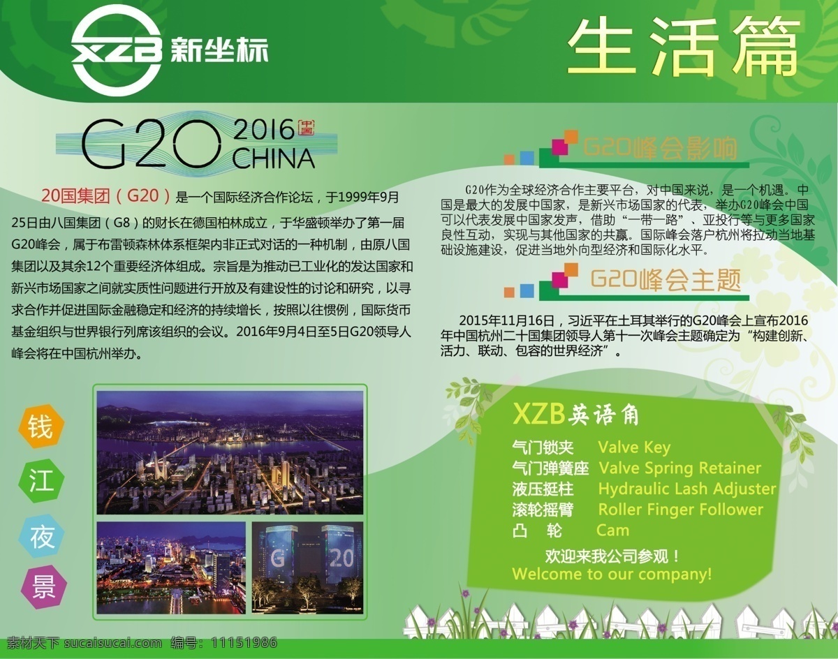 g20 会议 海报 g20介绍 包含 什么 英语角等