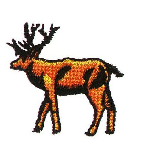 绣花免费下载 动物 服装图案 羚羊 鹿 色彩 绣花 面料图库 服装设计 图案花型