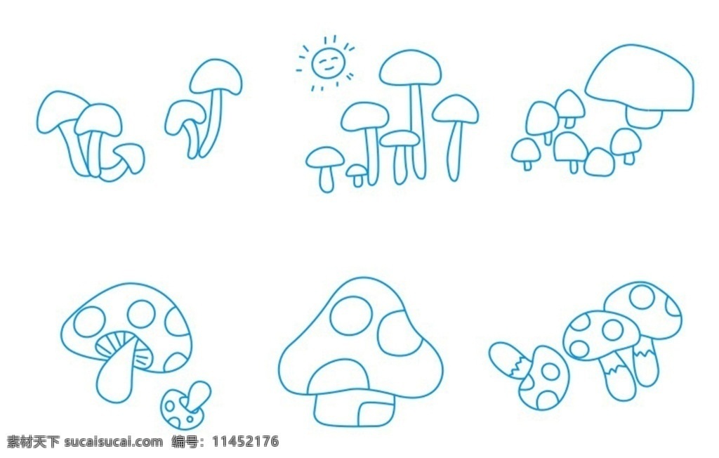 简笔画 蘑菇 蘑菇简笔画 卡通蘑菇 简笔画蔬菜 蔬菜简图 植物简笔画 蔬菜 卡通画 植物 线条 线描 线稿 轮廓画 素描 绘画 绘图 插图 插画 儿童简笔画 矢量素材 简图