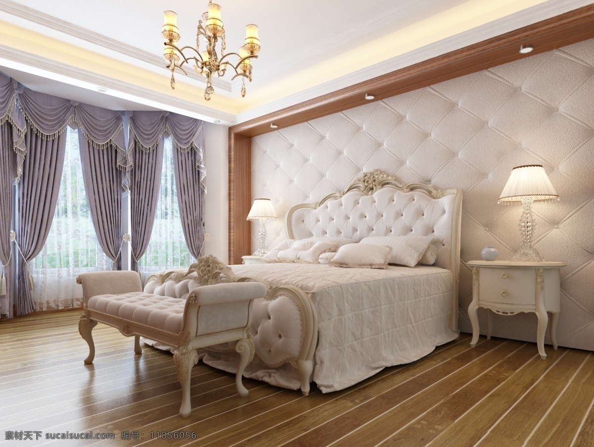 欧式 卧室 装饰装修 效果图 卧室效果图 3d模型
