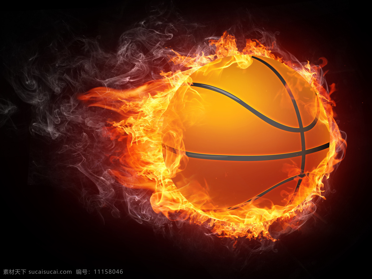 带 火焰 篮球 体育 运动 比赛 篮球主题 体育运动 生活百科
