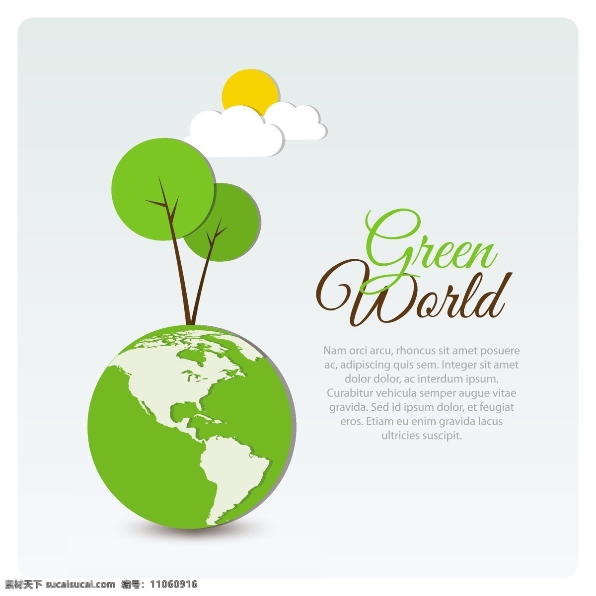 绿色 世界 海报 矢量 矢量素材 设计素材 白色