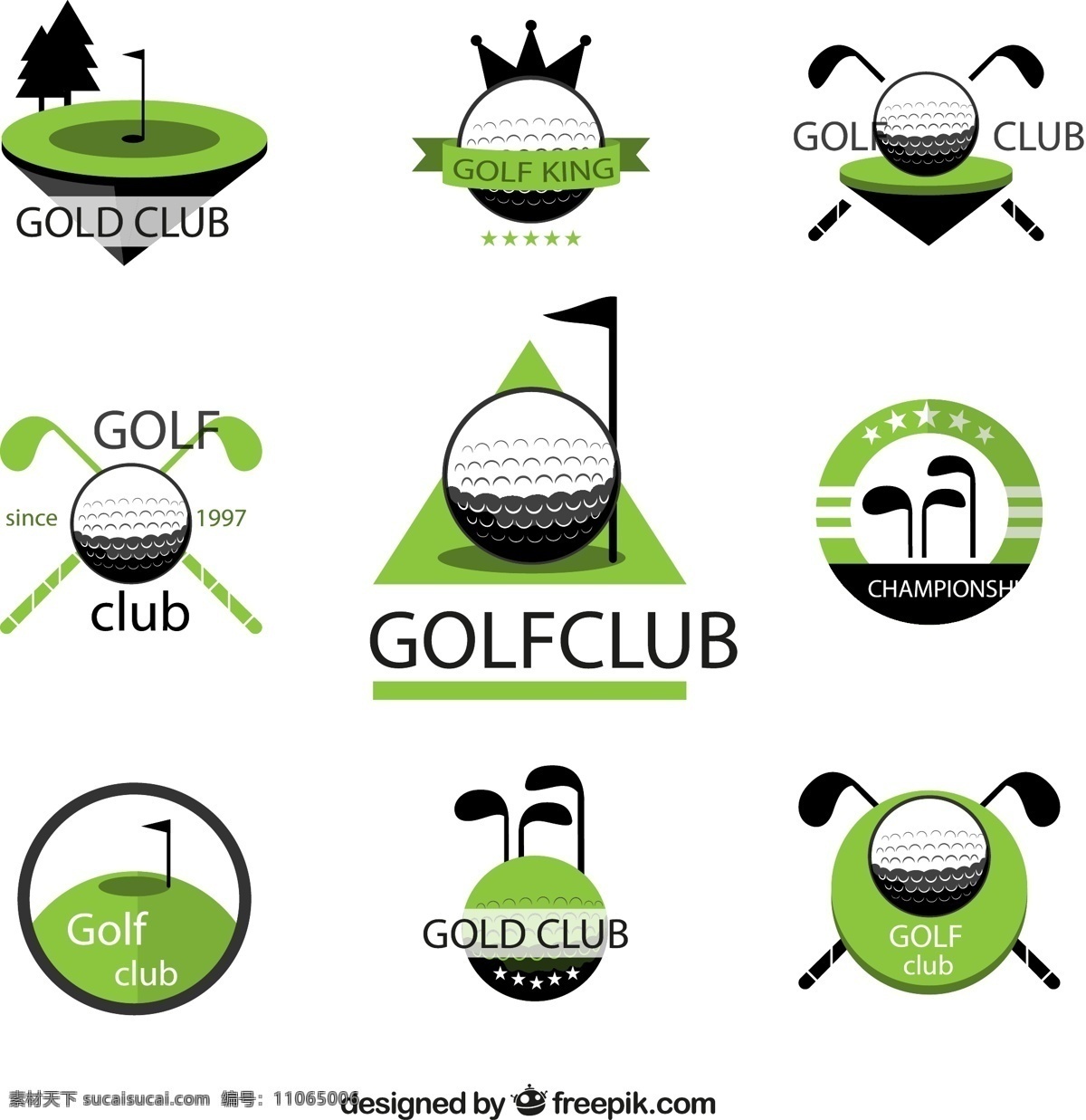 高尔夫 俱乐部 徽章 标签 体育 运动 图标 高清 源文件