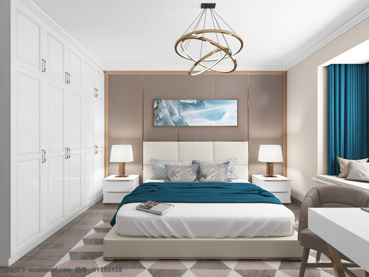 现代 简约 风格 卧室 装修 效果图 3d设计 3d作品