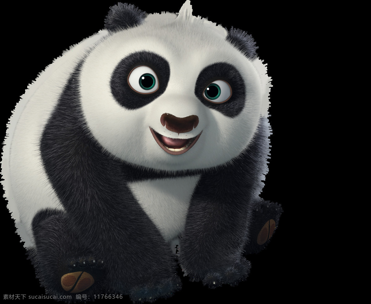可爱 国宝 熊猫 元素 动物 实物 免抠