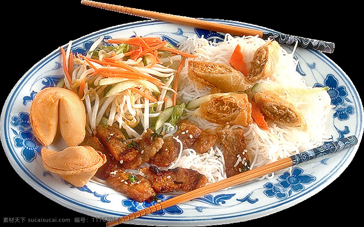 鲜美 肉类 料理 美食 产品 实物 料理元素 木制筷子 青花瓷盘子 炸肉