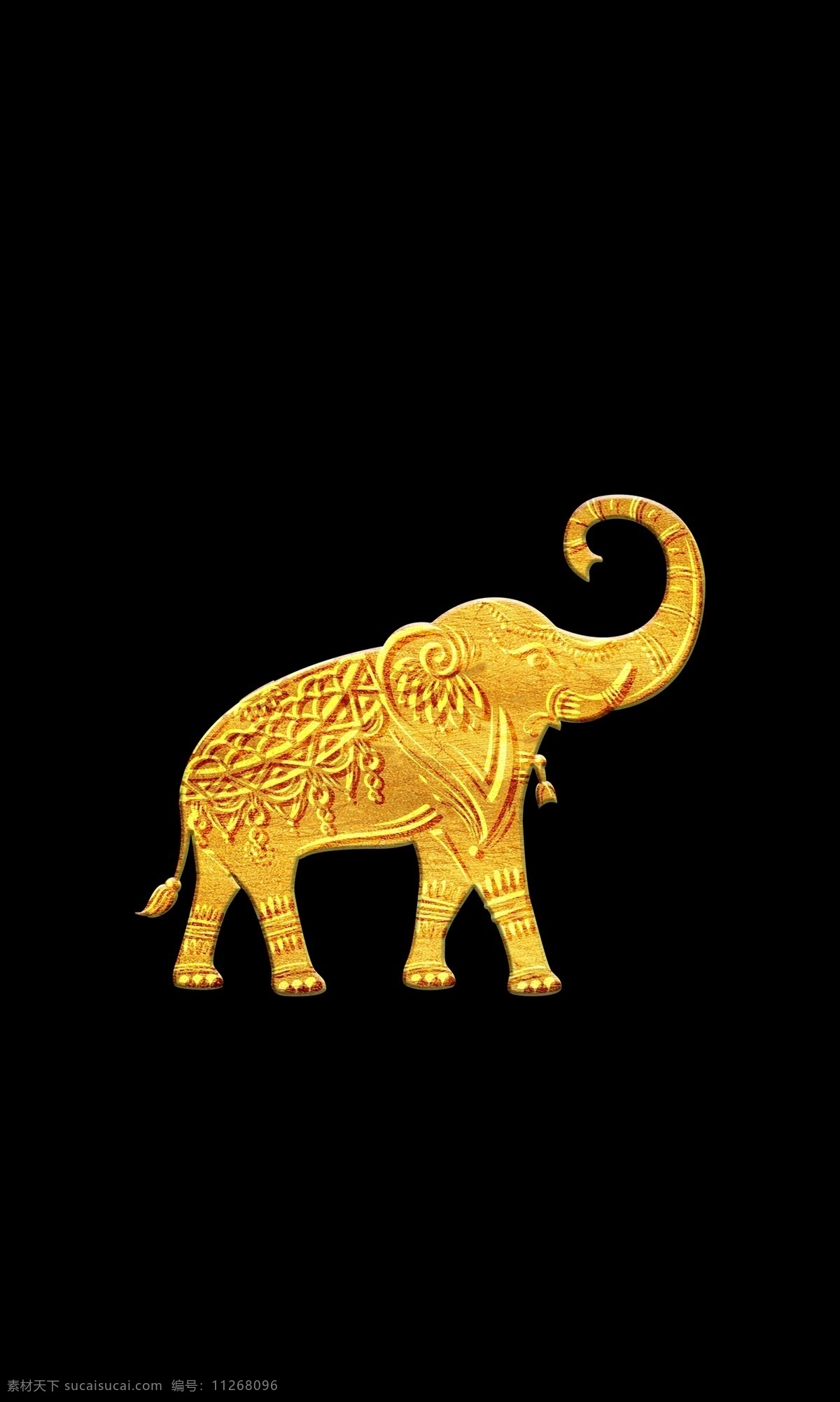 金色大象 大象 大象素材 泰国 3d大象 立体 3d 浮雕大象 浮雕素材 浮雕 分层