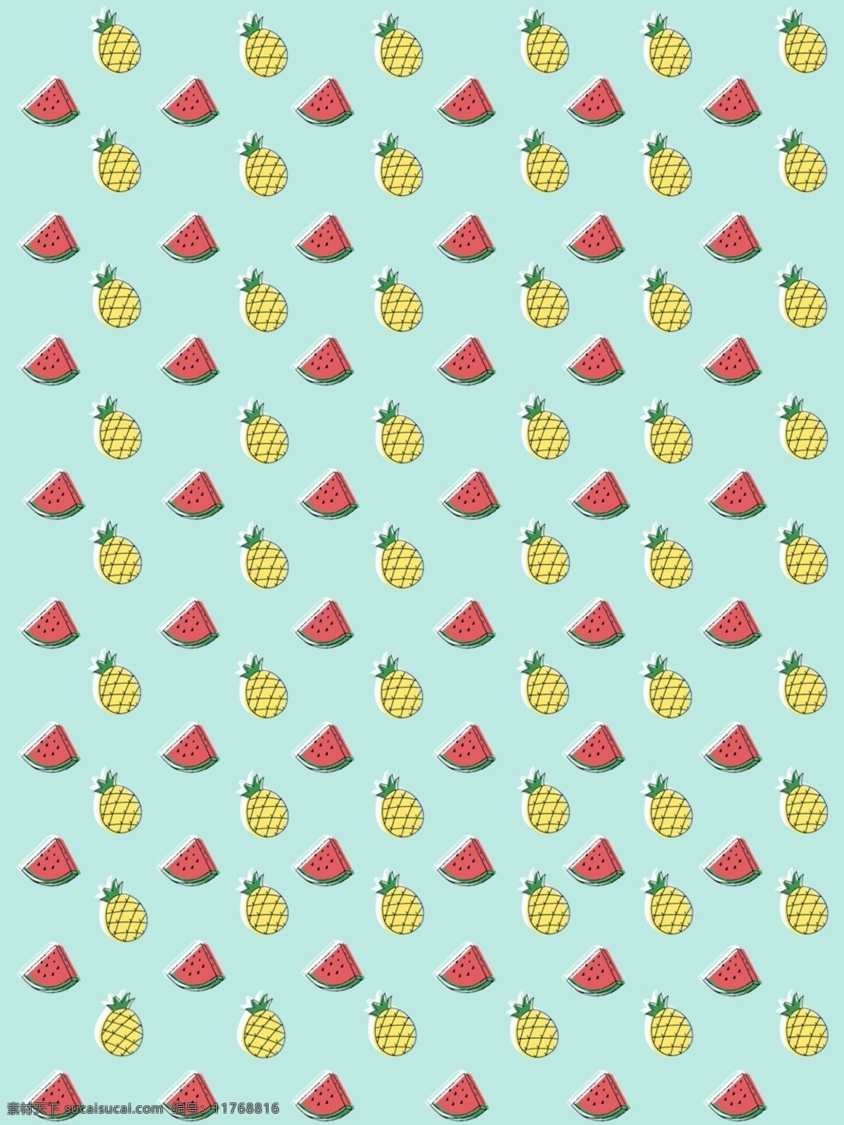 原创 简约 西瓜 菠萝 背景 水果背景 可爱 少女 小清新 通用 全原创 最新 西瓜菠萝 百搭 手机壁纸