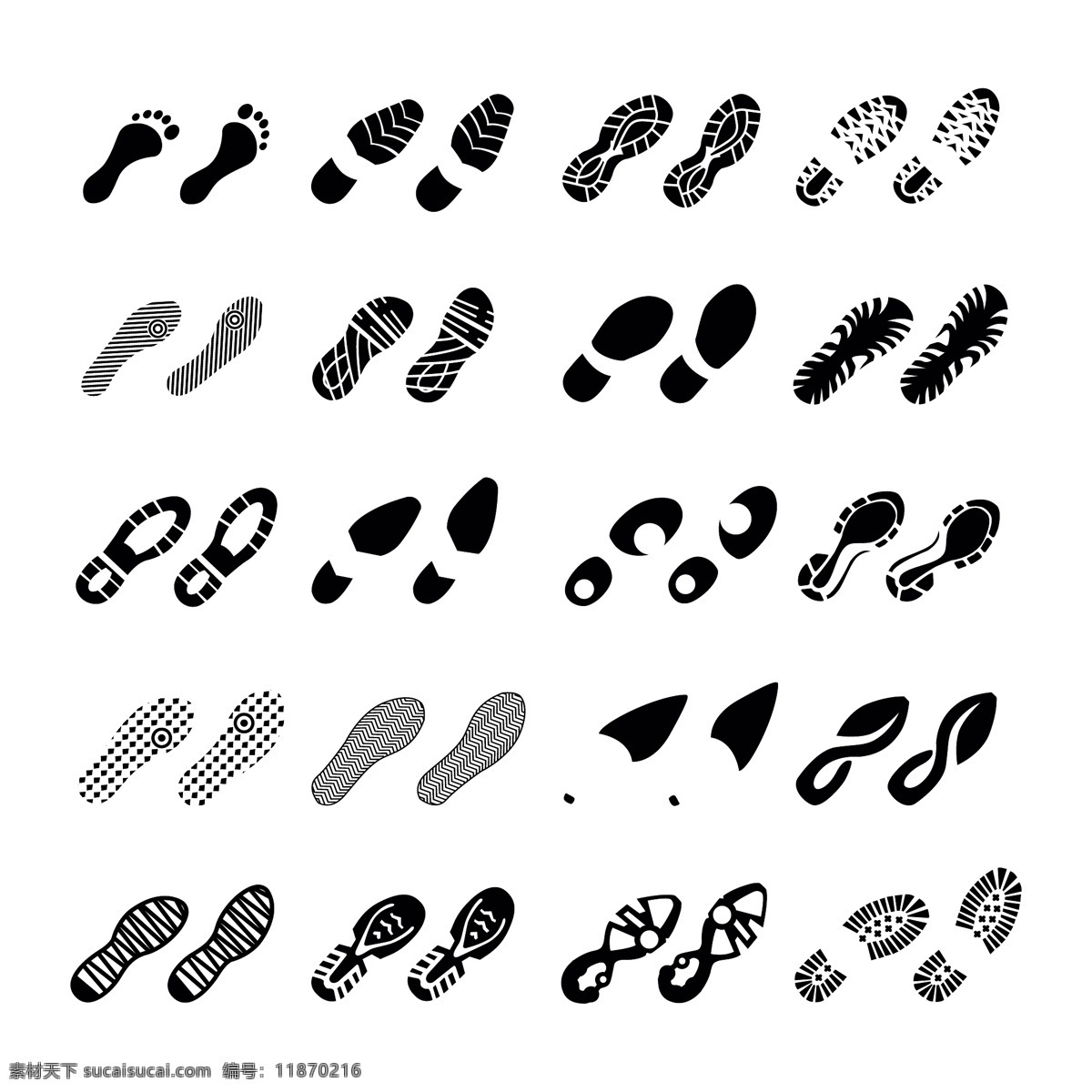鞋印 脚印 手绘 背景底纹 矢量 底纹边框