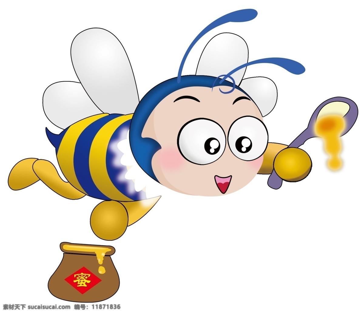 蜜蜂采蜜 卡通 动画 动物 蜜蜂 高清 分层 动漫动画 动漫 人物 动漫人物