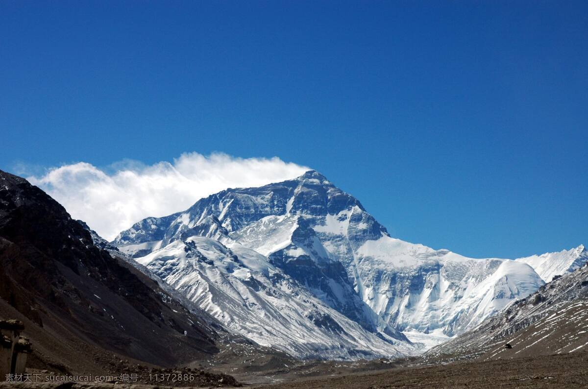 珠穆朗玛峰 喜马拉雅山 高山 蓝天 白雪 自然风景 旅游摄影