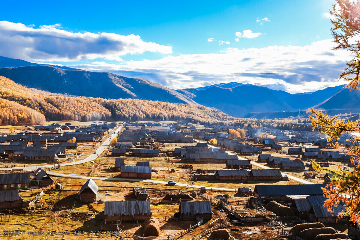 唯美 风景 风光 旅行 自然 新疆 禾木村 生态禾木村 小村 村子 回族村庄 旅游摄影 国内旅游