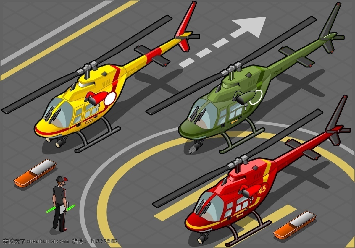 卡通直升机 卡通飞机 直升机 直升飞机 交通运输工具 交通工具 现代科技 矢量素材 灰色