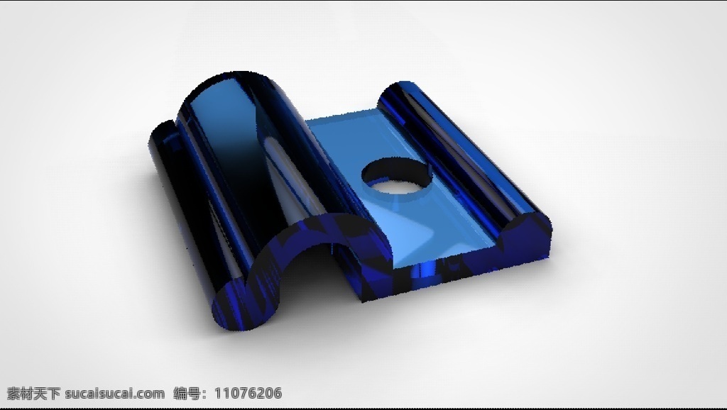 管夹免费下载 tubingclip 3d模型素材 电器模型