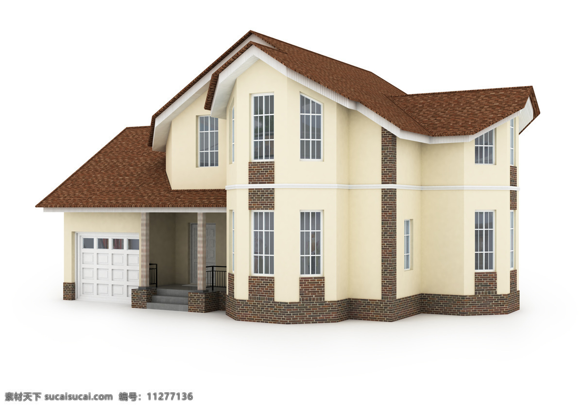 3d 别墅 房屋建筑 模型 建筑模型 别墅模型 3d房屋模型 建筑设计 环境家居 白色