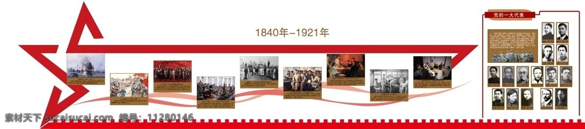 革命路程 中国红 红色经典 共产党历程 中共一大 文化艺术 传统文化