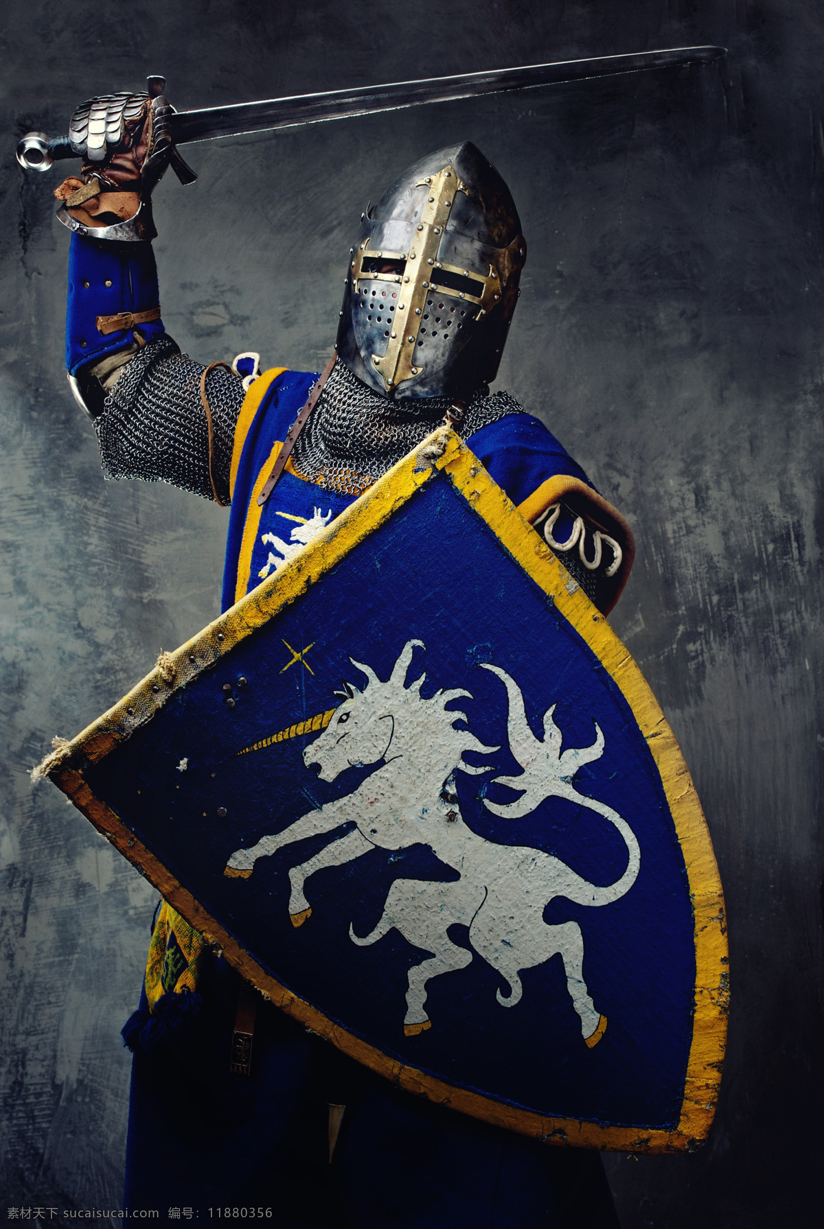 中世纪 骑士 盔甲 头盔 长剑 大剑 盾牌 威武 战斗 挥剑 男人图片 人物图片