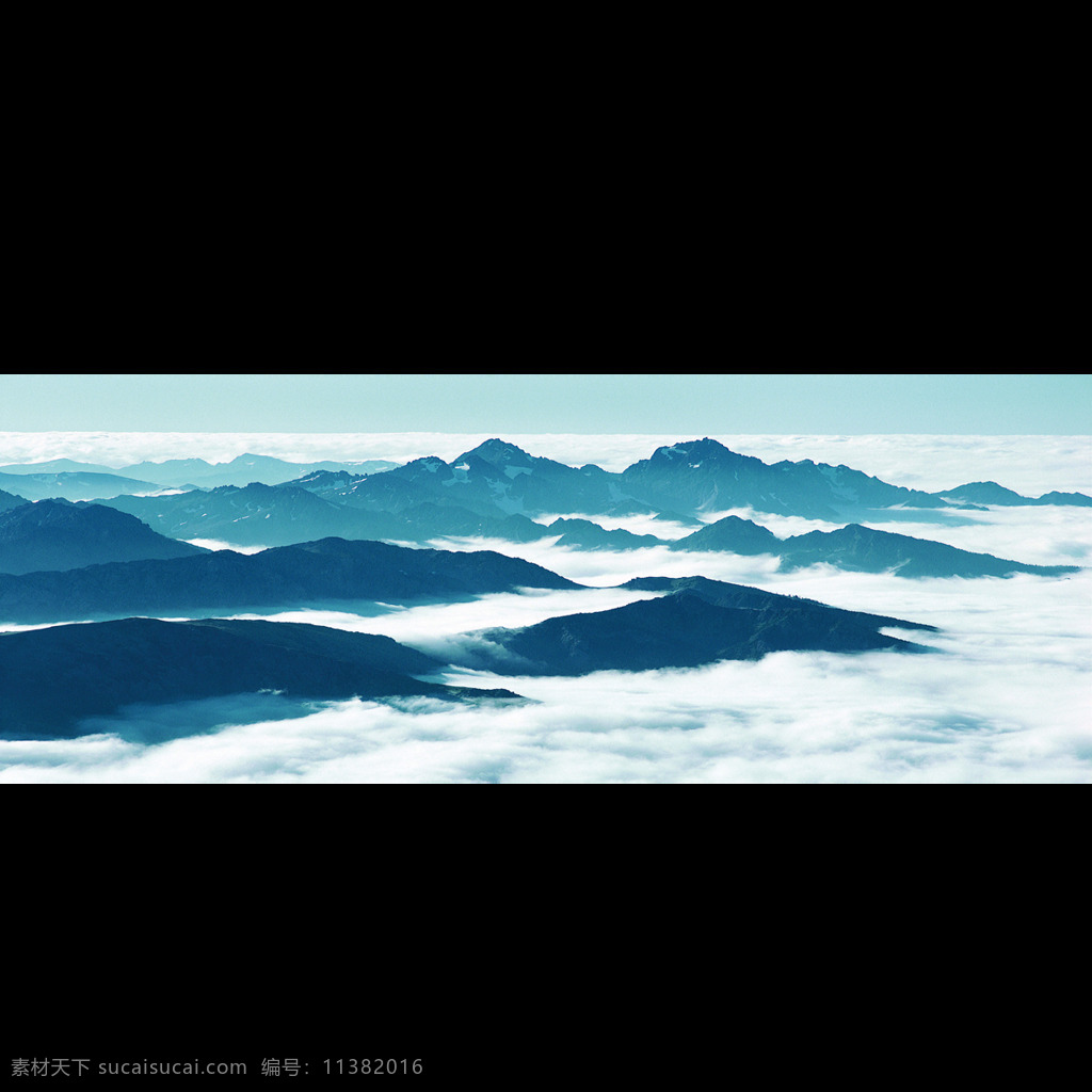 中国 风 蓝色 云朵 水墨 山水 装饰 元素 群山 山水画 水墨画 中国风 装饰元素