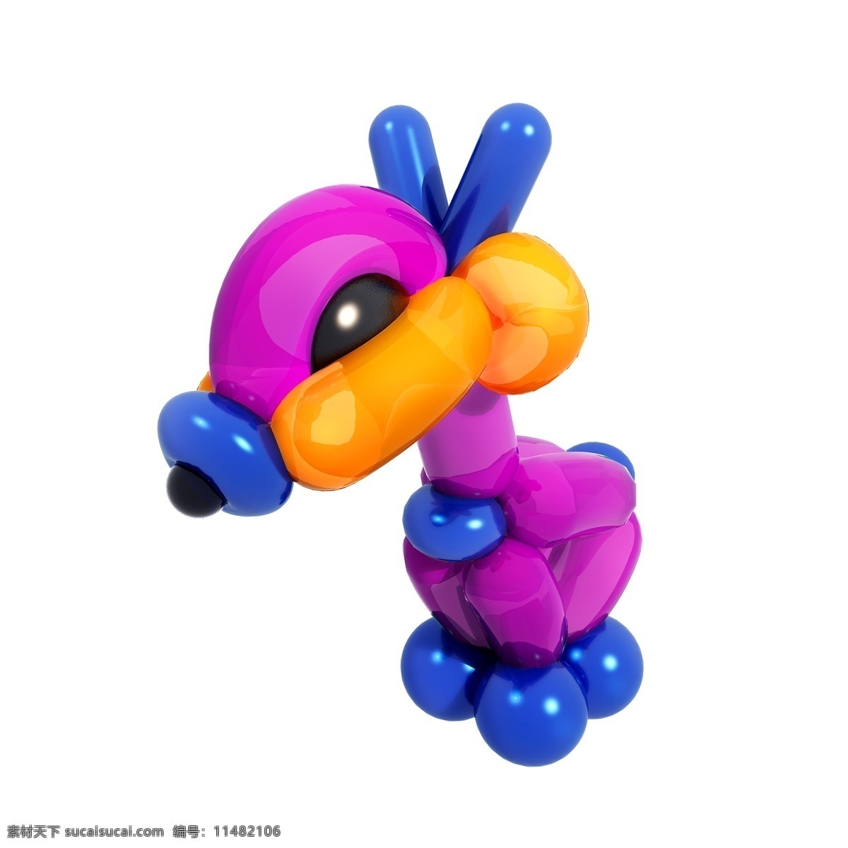 质感 动物 造型 气球 图 玩具 仿真 精致 小鹿 儿童节 套图