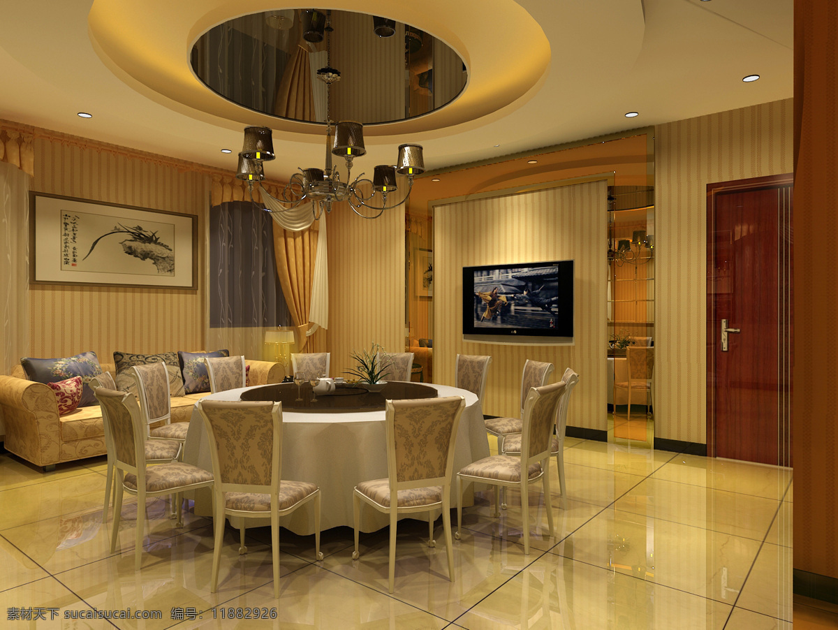 酒店免费下载 环境设计 酒店 室内设计 包间 家居装饰素材