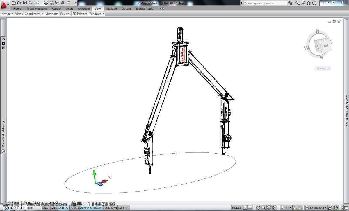 工程师 罗盘 笔 工程 绘图 铅笔 文具 指南针 半径 3d模型素材 建筑模型