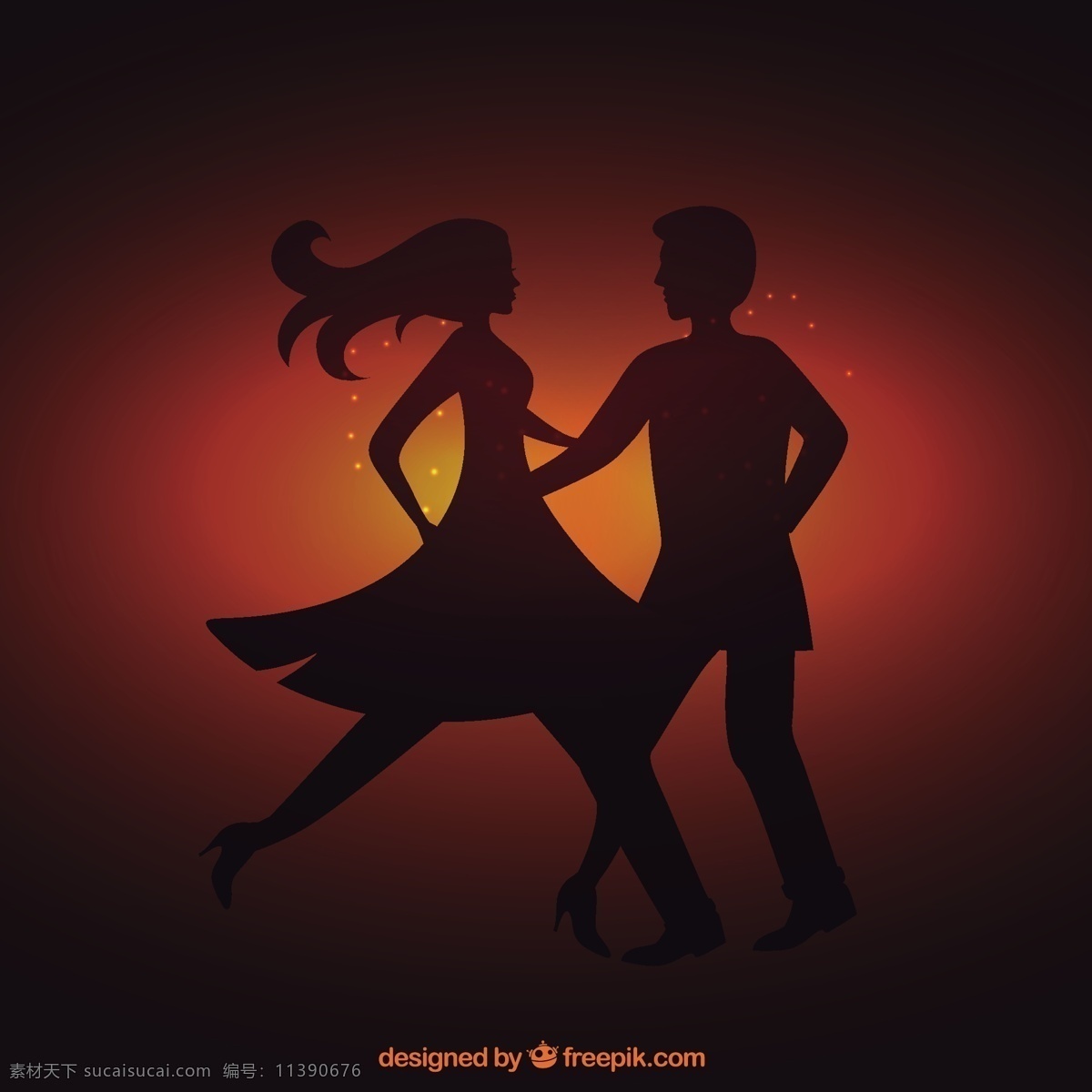 一对 情侣 剪影 人 舞蹈的剪影 夫妇 跳舞 女人的轮廓 人的轮廓 黑色