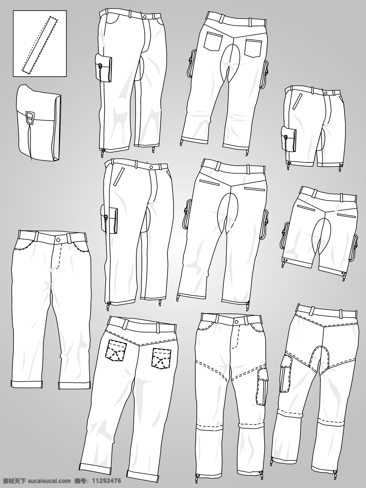 裤子 vi 应用 酷 牛仔 衣服 矢量图 其他矢量图