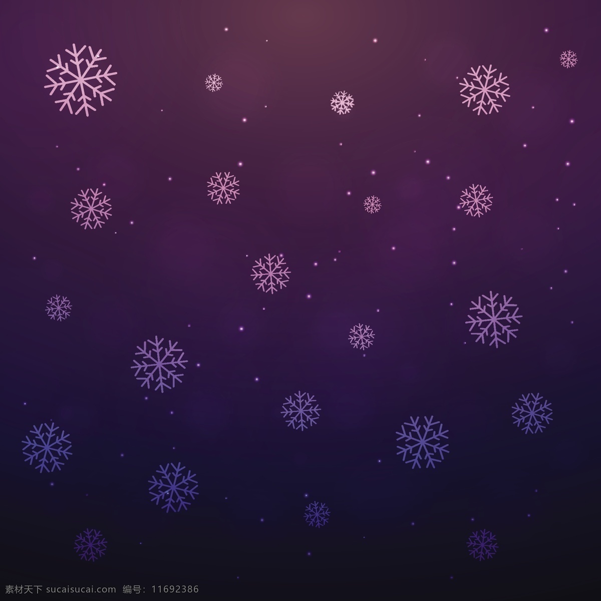 雪花飘落背景 雪花背景 紫色背景