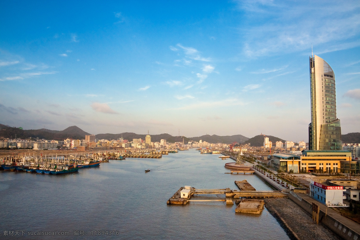 普陀 沈 家门 渔港 海滨城市 海滨风光 海港 蓝天白云 舟山群岛 沈家门渔港 舟山群岛风光 舟山风光 国内旅游 旅游摄影