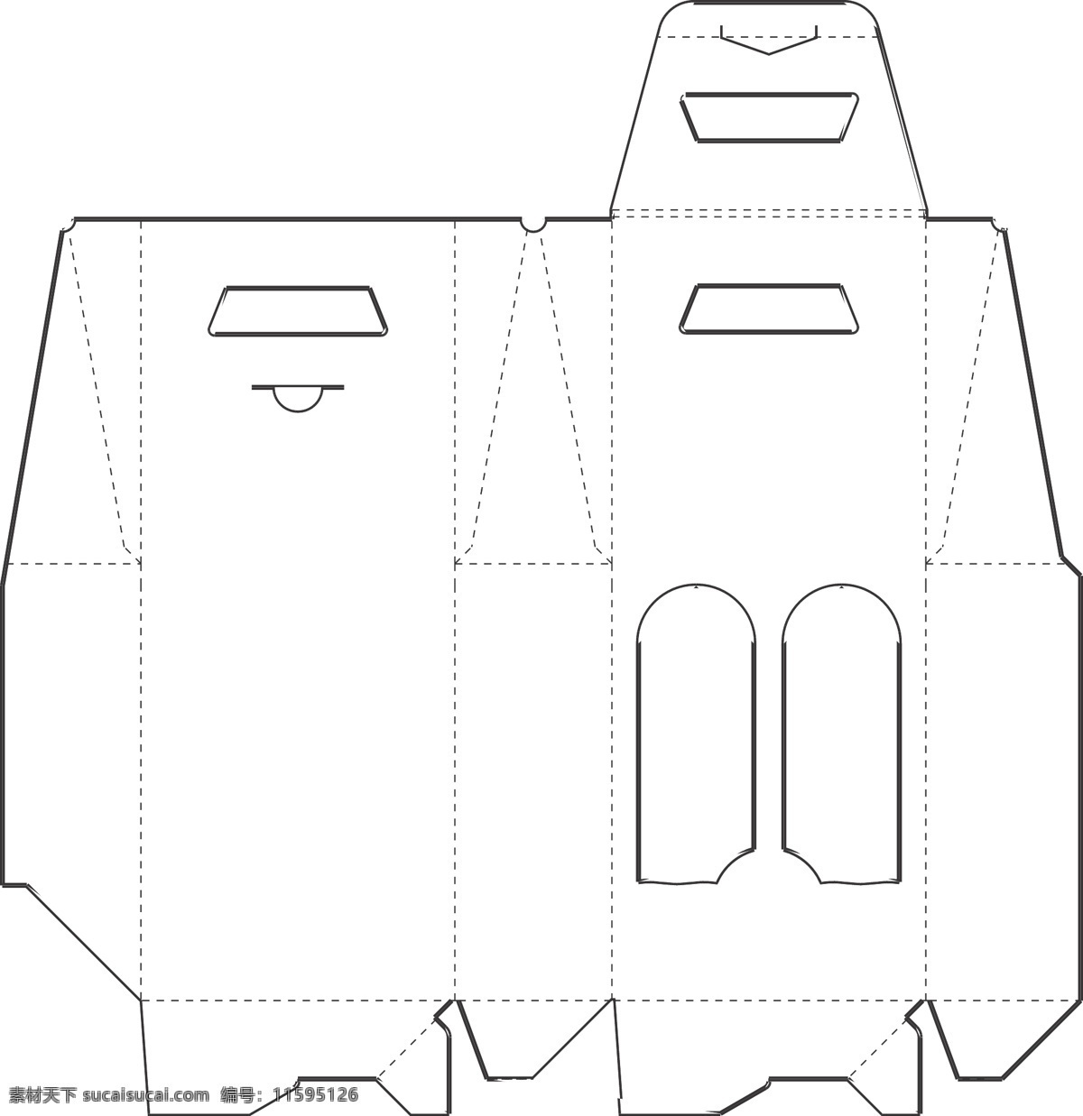 盒子 白盒免费下载 包装展开图 刀模图 纸盒 白盒 矢量图