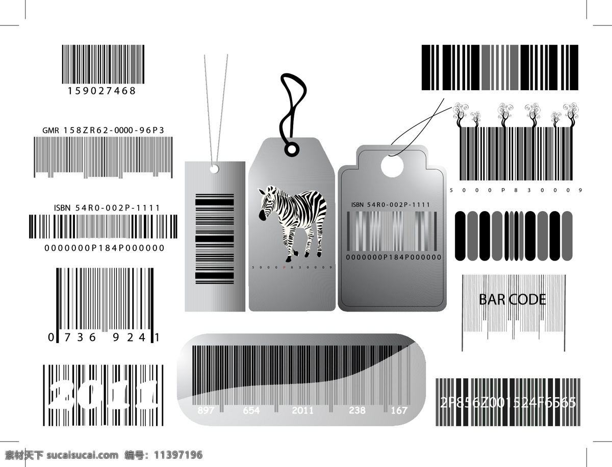 创意 条形码 标签 矢量图 其他矢量图