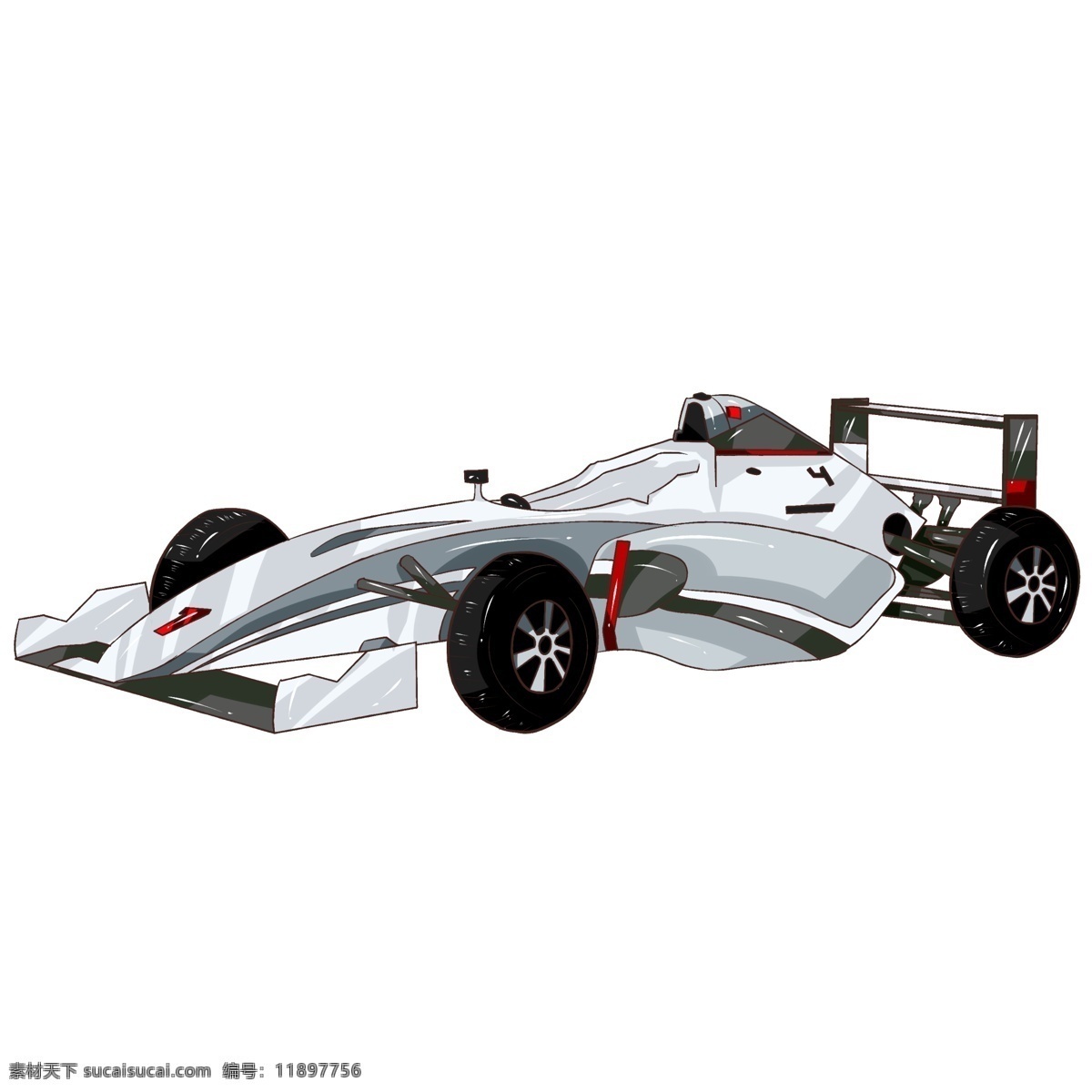 原创 手绘 交通 工具车 元素 白色 f1 赛车 车 海报素材 插画 交通工具