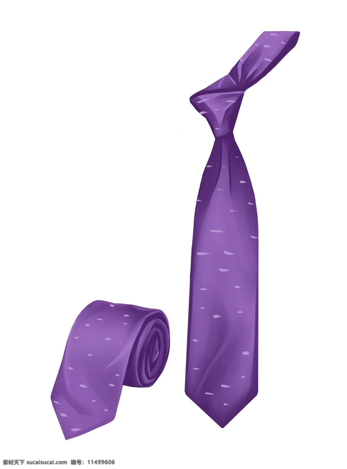 手绘 男士 物件 紫色 领带 男士用品 免 抠 男士物件