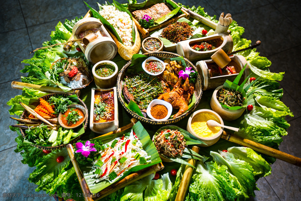 傣家宴 傣族特色 傣族美食 傣族 傣家菜 手抓饭 民族特色 菜 餐饮美食 传统美食