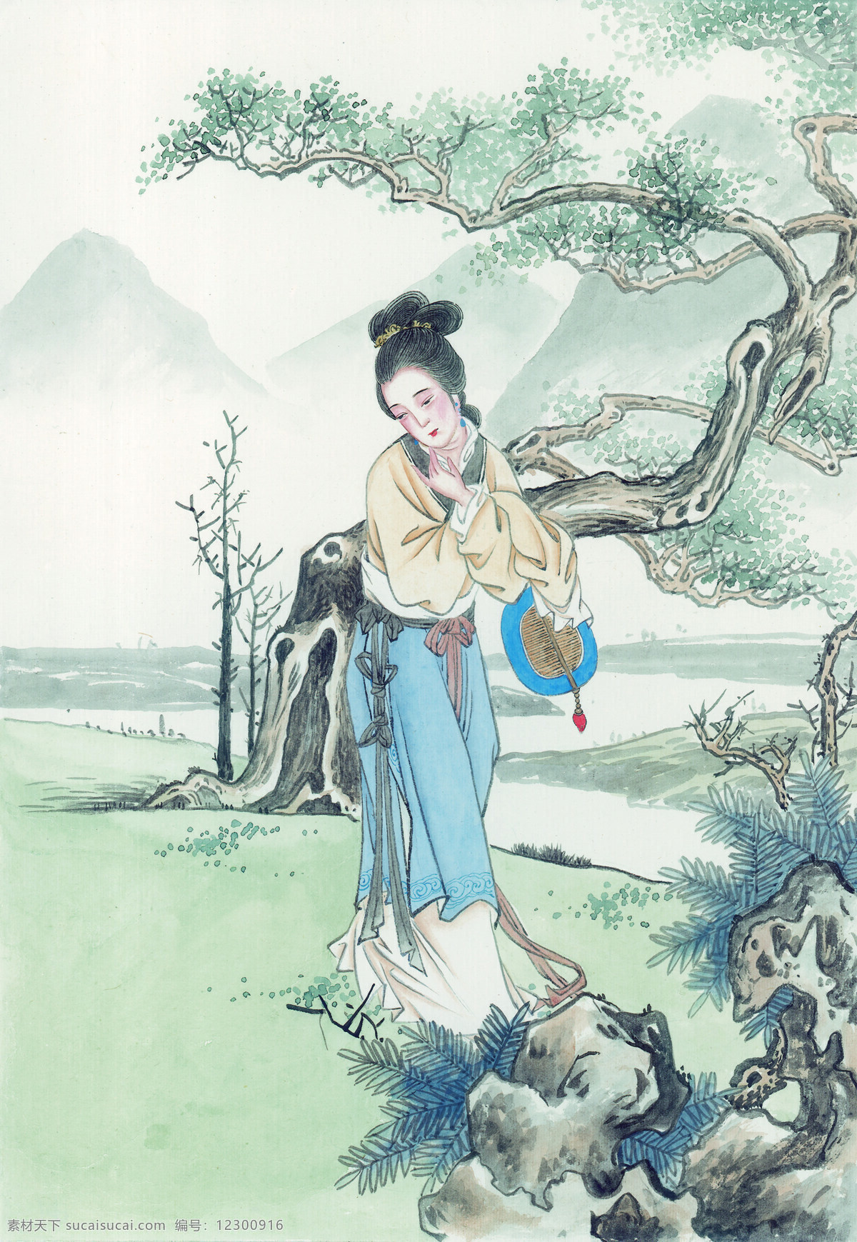 中华 艺术 绘画 古画 仙女 神仙 嫦娥 貂蝉 西施 中国 古代 传统绘画艺术 美术绘画 名画欣赏 水彩画 水墨画 文化艺术