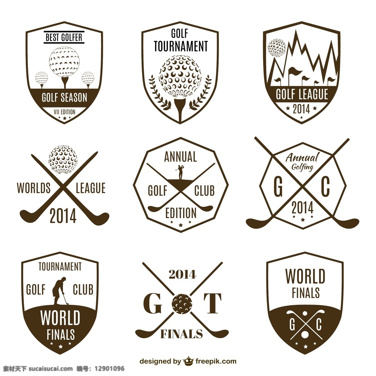款 盾 形 高尔夫 运动 标签 矢量 ai格式 标志 俱乐部 矢量图 体育运动 含 预览 图 盾形 其他矢量图
