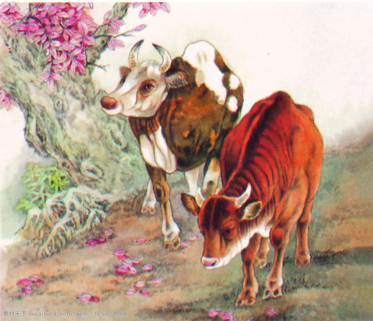 国画 牛 文化艺术 绘画书法 设计图库