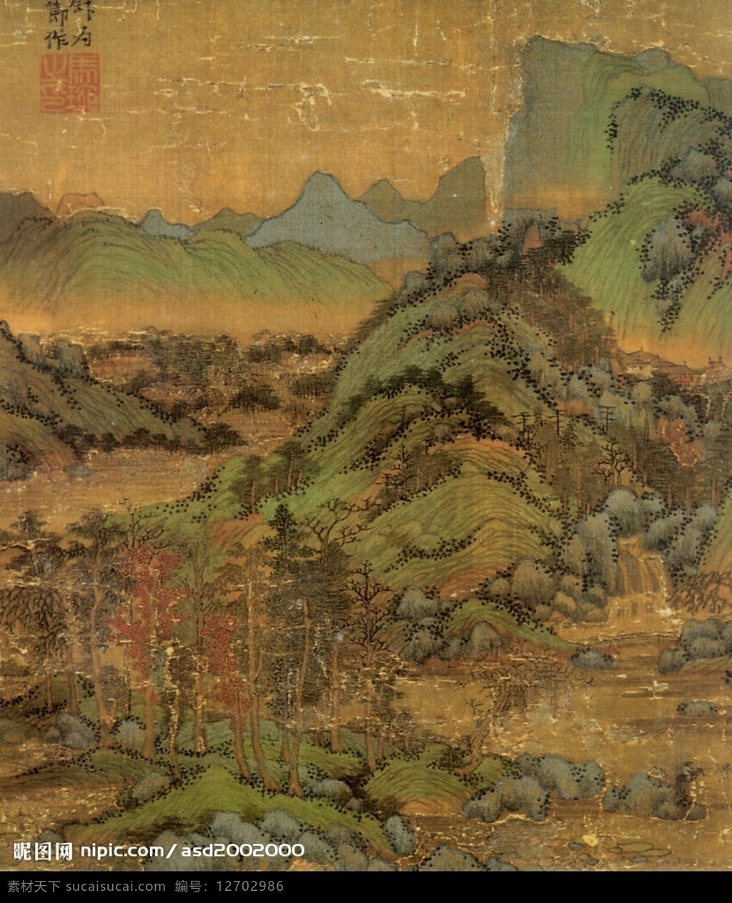 中国传世名画 古画 古图 山水画 名画 文化艺术 传统文化 设计图库