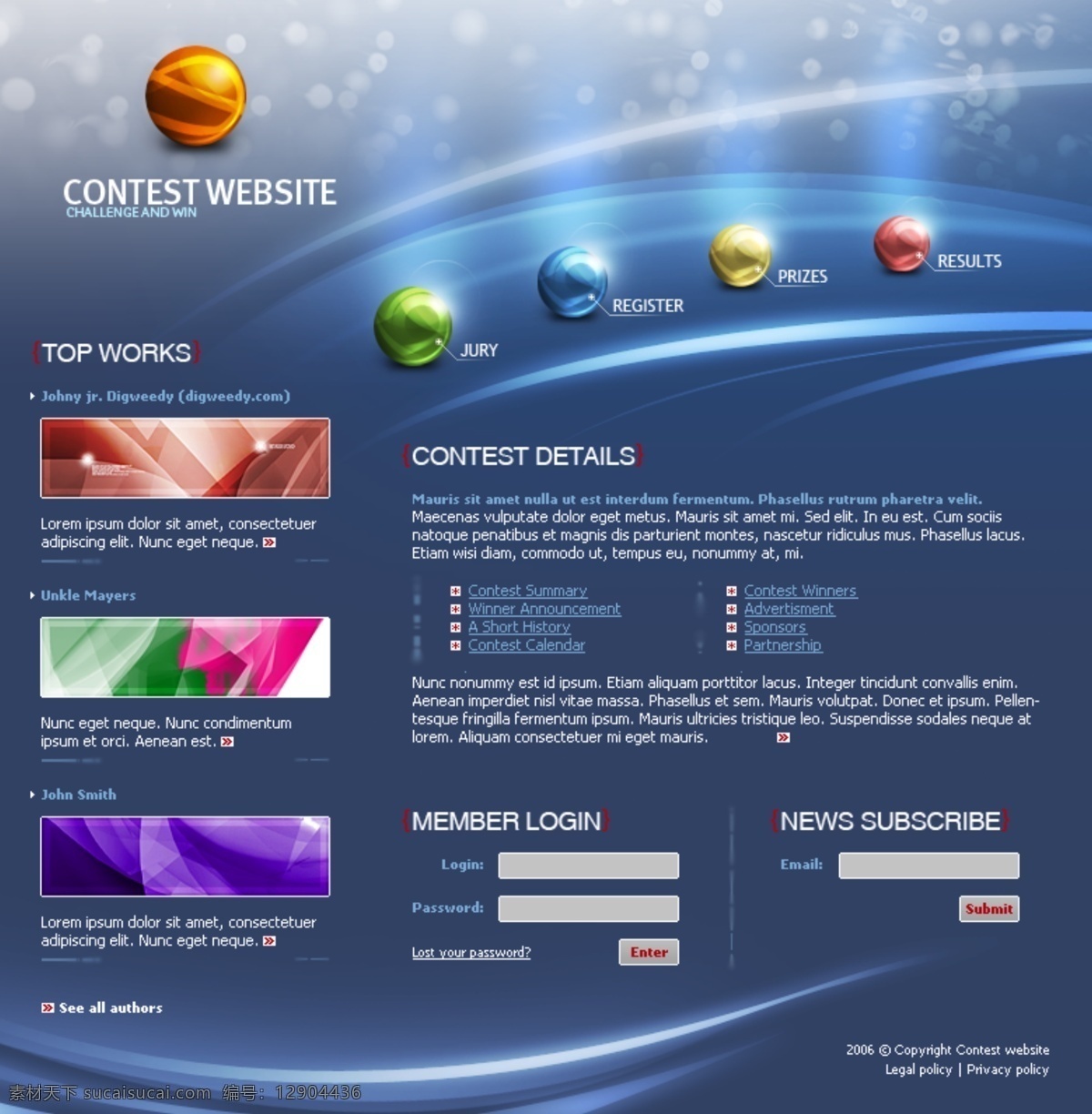 蓝色 大赛 网页模板 高端网页模版 大气 网页素材