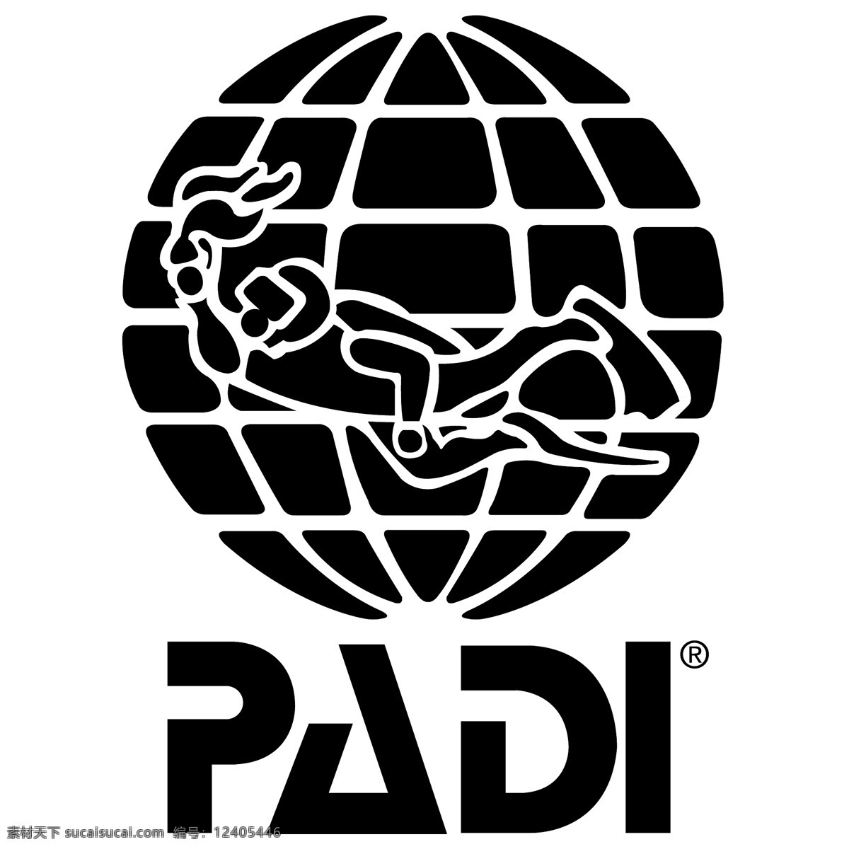 padi 自由 潜水 标志 标识 psd源文件 logo设计