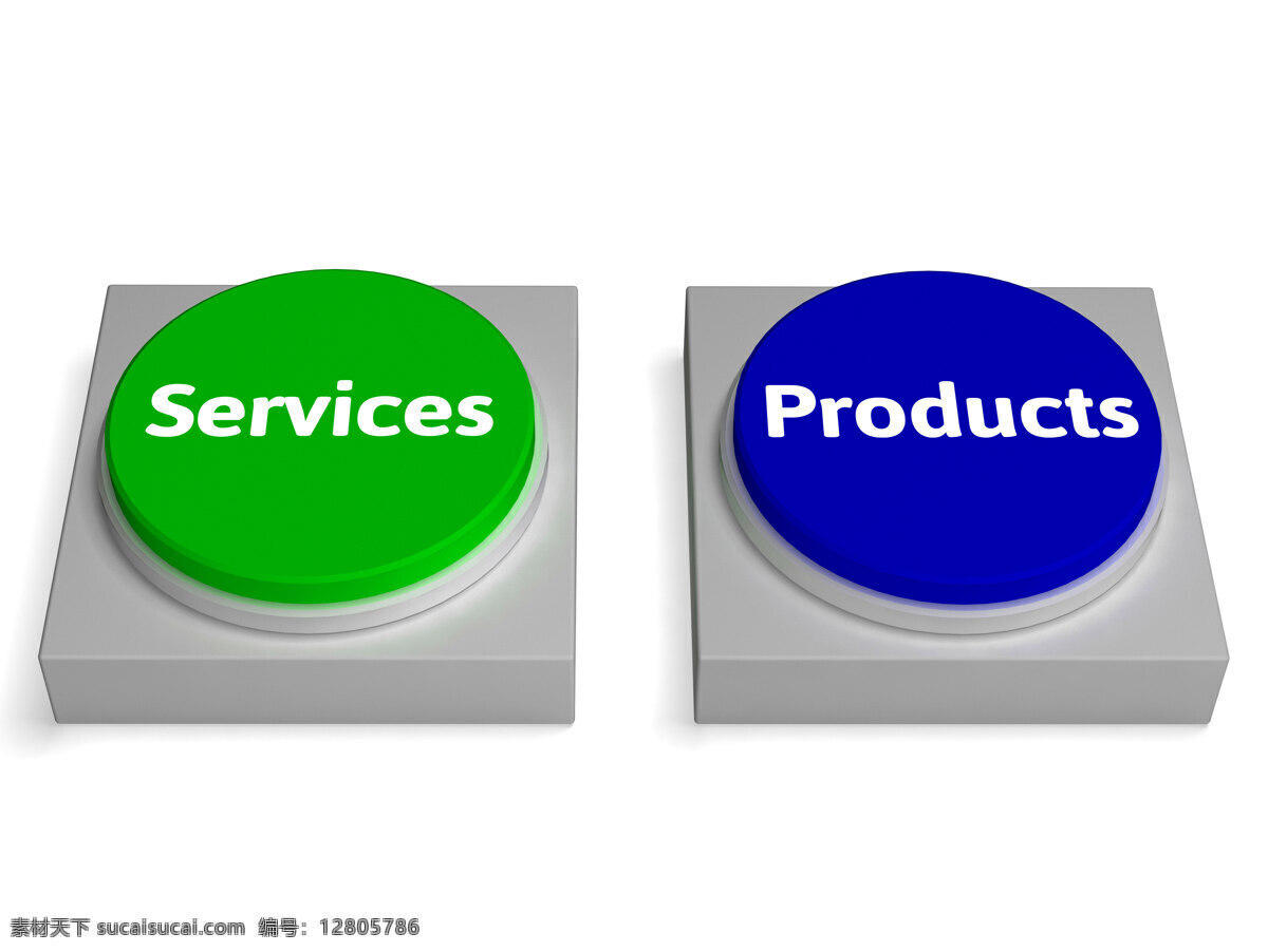 产品服务 按钮 显示 产品 服务 白色