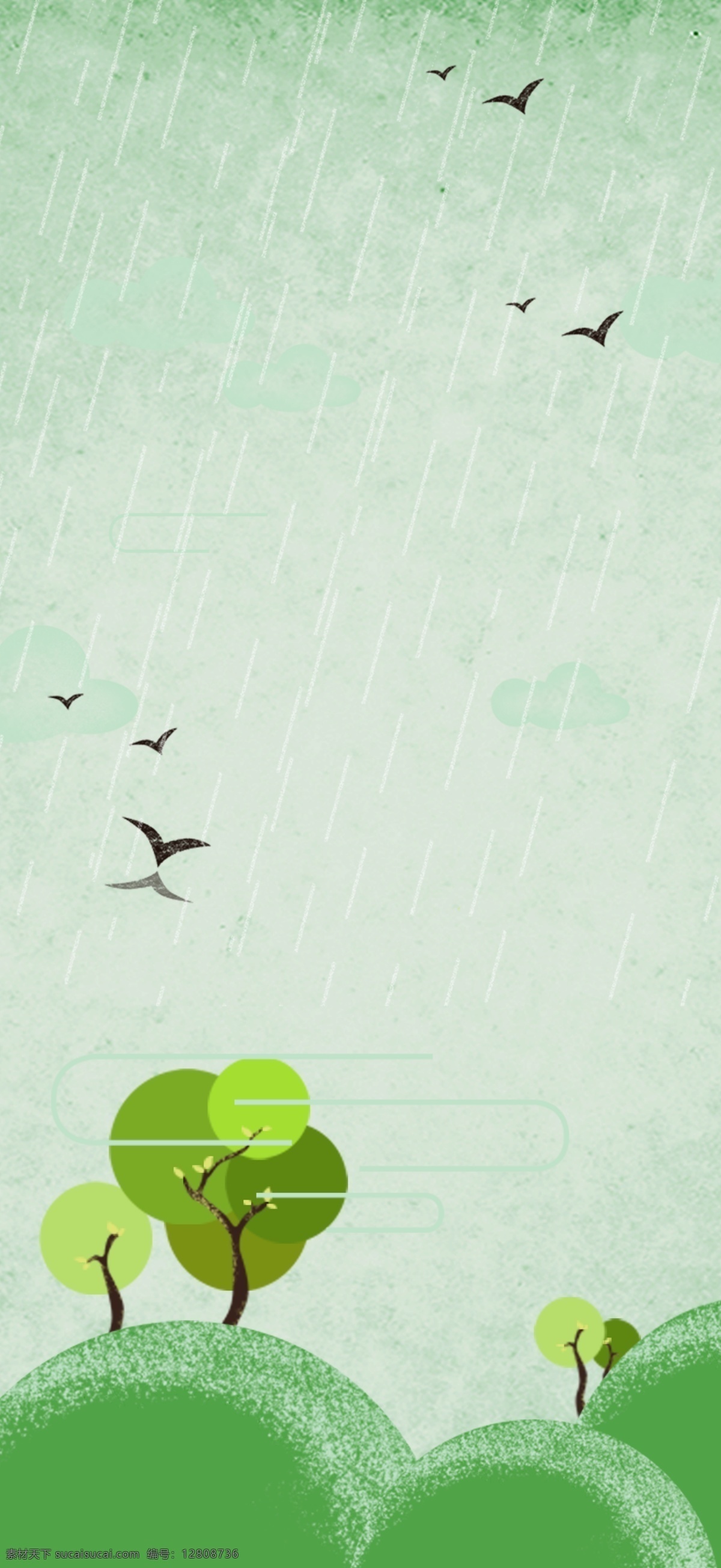 斜风细雨 中 小燕子 背景 春天 细雨 燕子 绿色