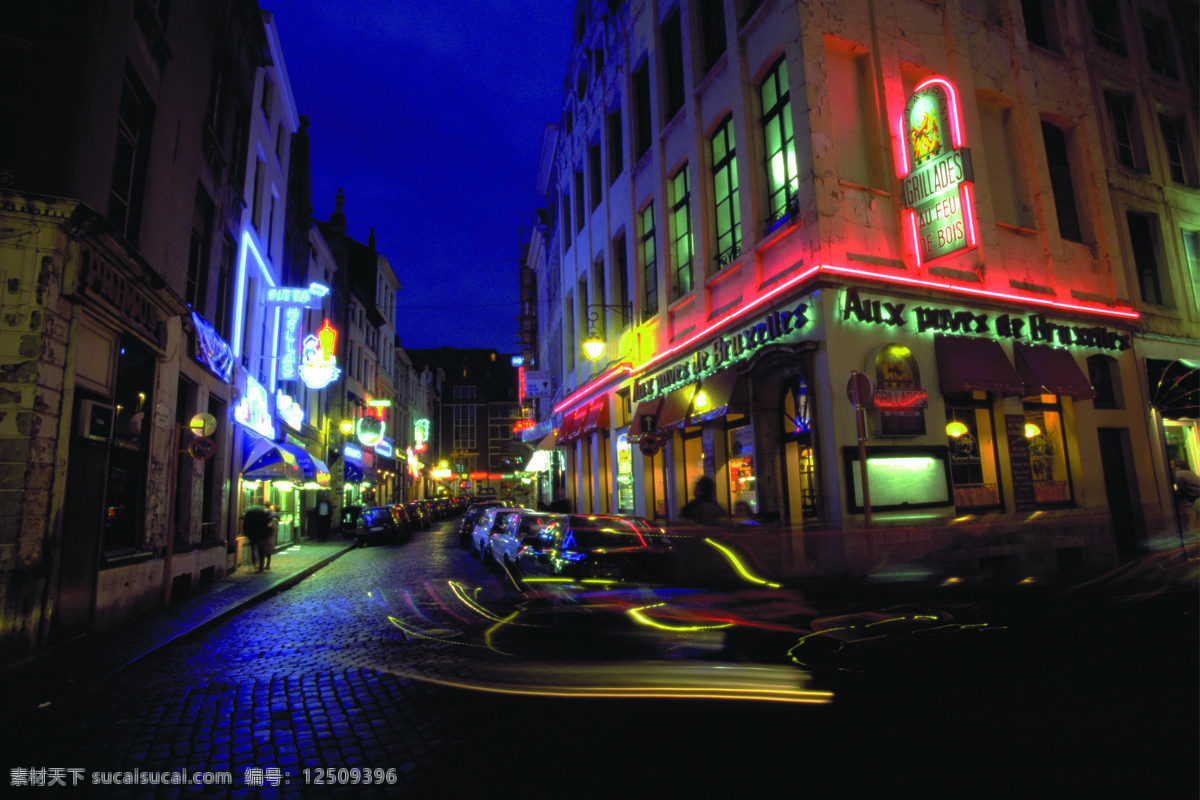 爱尔兰 欧洲 商业街 灯 店铺 街道 霓虹灯 夜景 旅游 国外旅游 旅游摄影