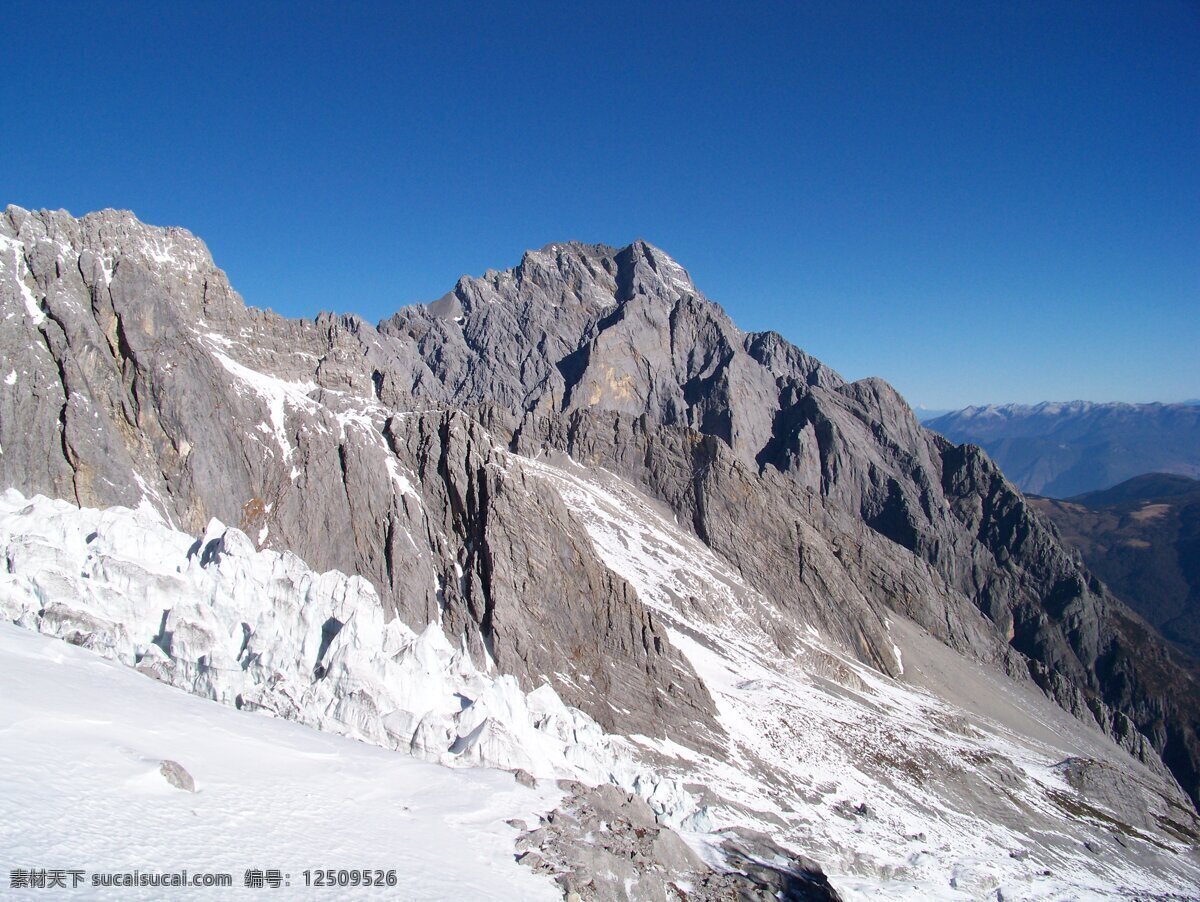 山峰 雪山 喜马拉雅山 冬天 空旷 蓝天 山水风景 自然景观